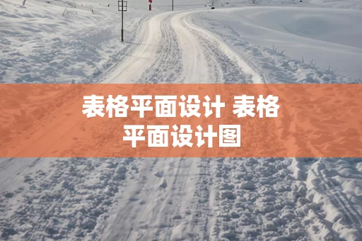 表格平面设计 表格平面设计图