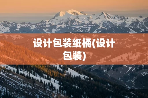 设计包装纸桶(设计包装)