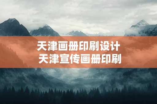 天津画册印刷设计 天津宣传画册印刷厂家