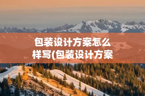 包装设计方案怎么样写(包装设计方案文案怎么写)