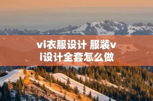 vi衣服设计 服装vi设计全套怎么做