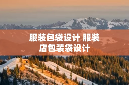 服装包袋设计 服装店包装袋设计