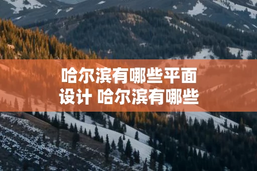 哈尔滨有哪些平面设计 哈尔滨有哪些平面设计大学