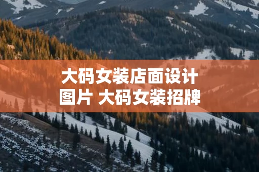 大码女装店面设计图片 大码女装招牌图片大全