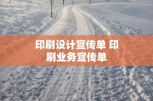 印刷设计宣传单 印刷业务宣传单