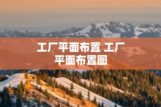 工厂平面布置 工厂平面布置图