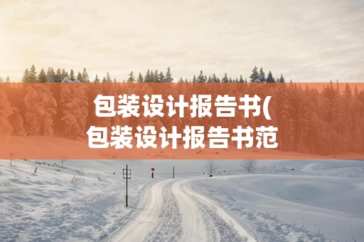 包装设计报告书(包装设计报告书范文)