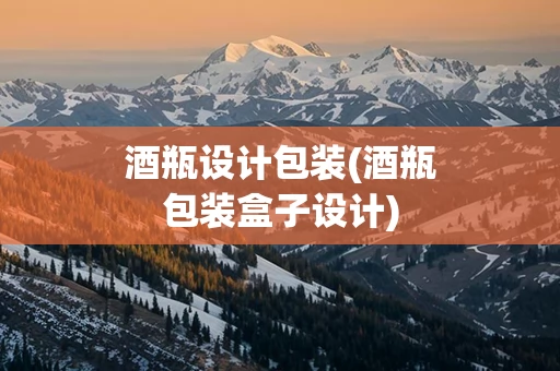 酒瓶设计包装(酒瓶包装盒子设计)