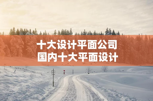 十大设计平面公司 国内十大平面设计公司