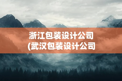 浙江包装设计公司(武汉包装设计公司)
